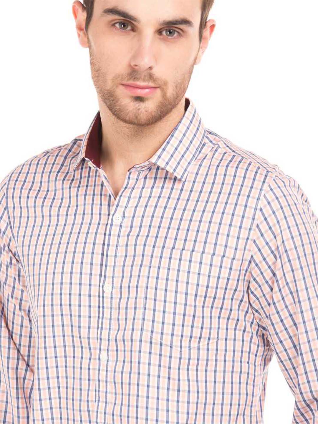 Men Slim Fit Checkered Casual Shirt