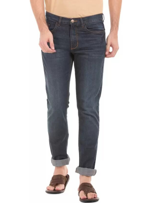 Slim Men Dark Blue Jeans