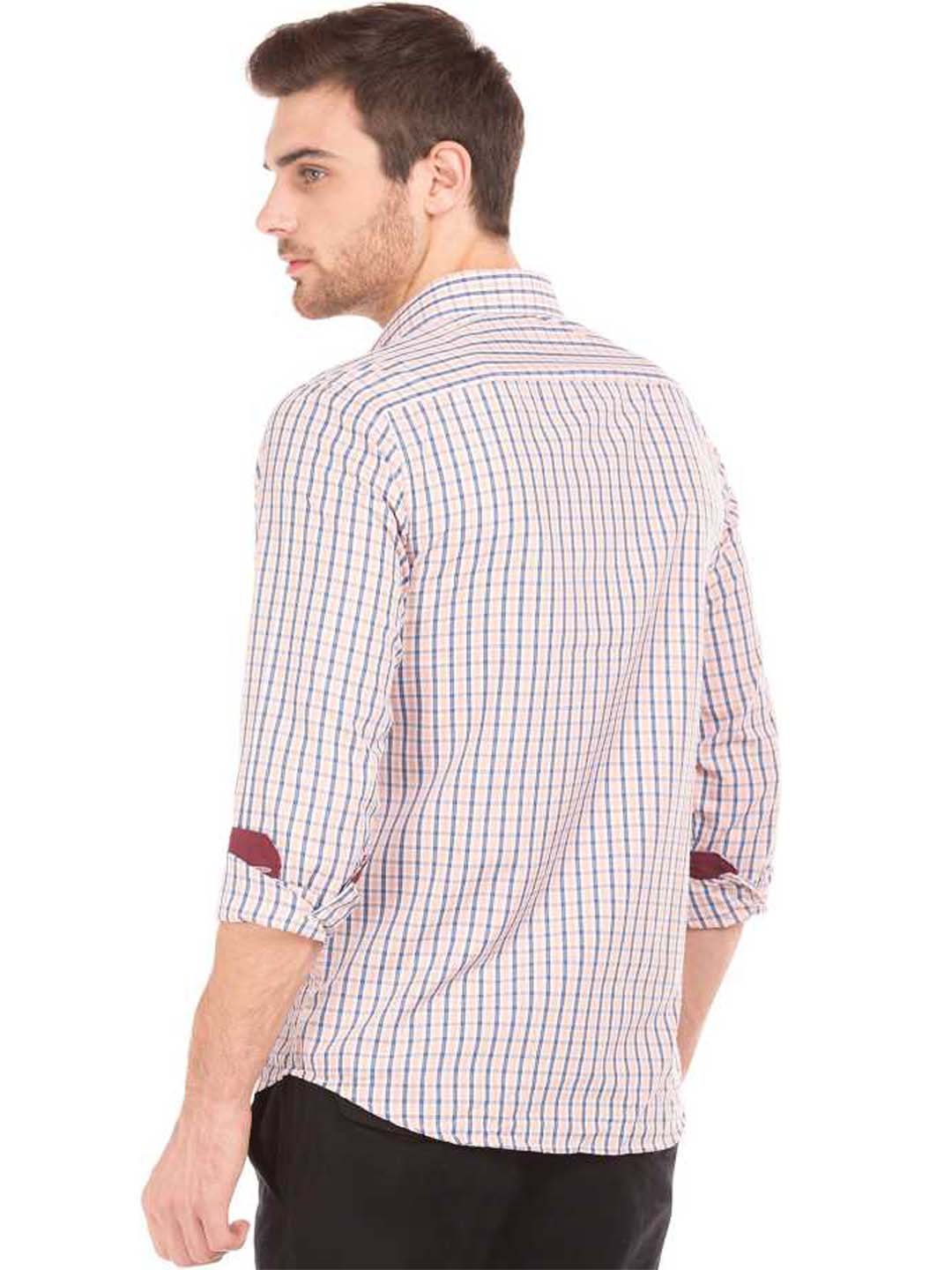 Men Slim Fit Checkered Casual Shirt