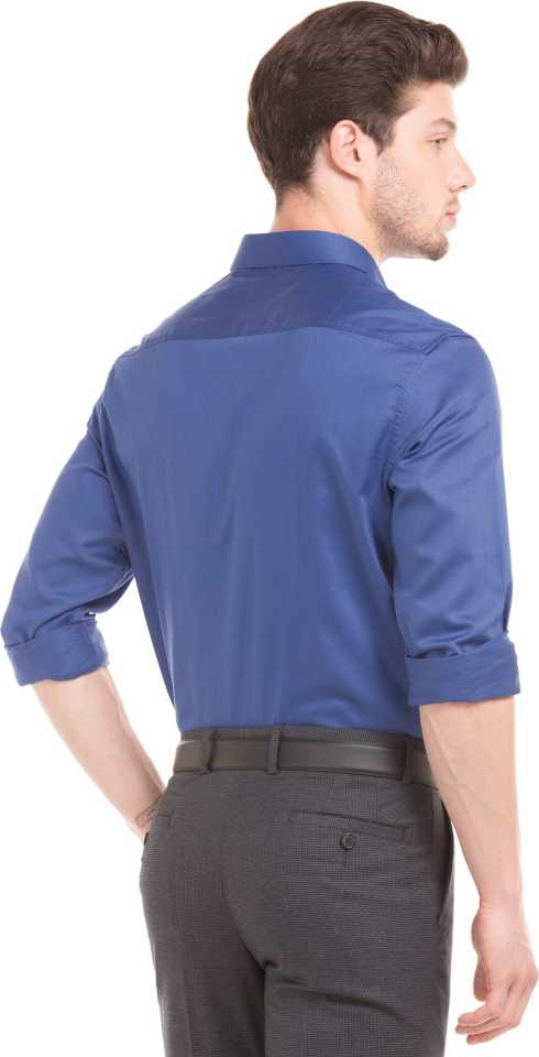 Men Slim Fit Solid Party Shirt