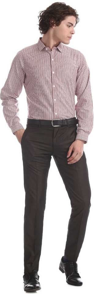 Men Slim Fit Striped Formal Shirt