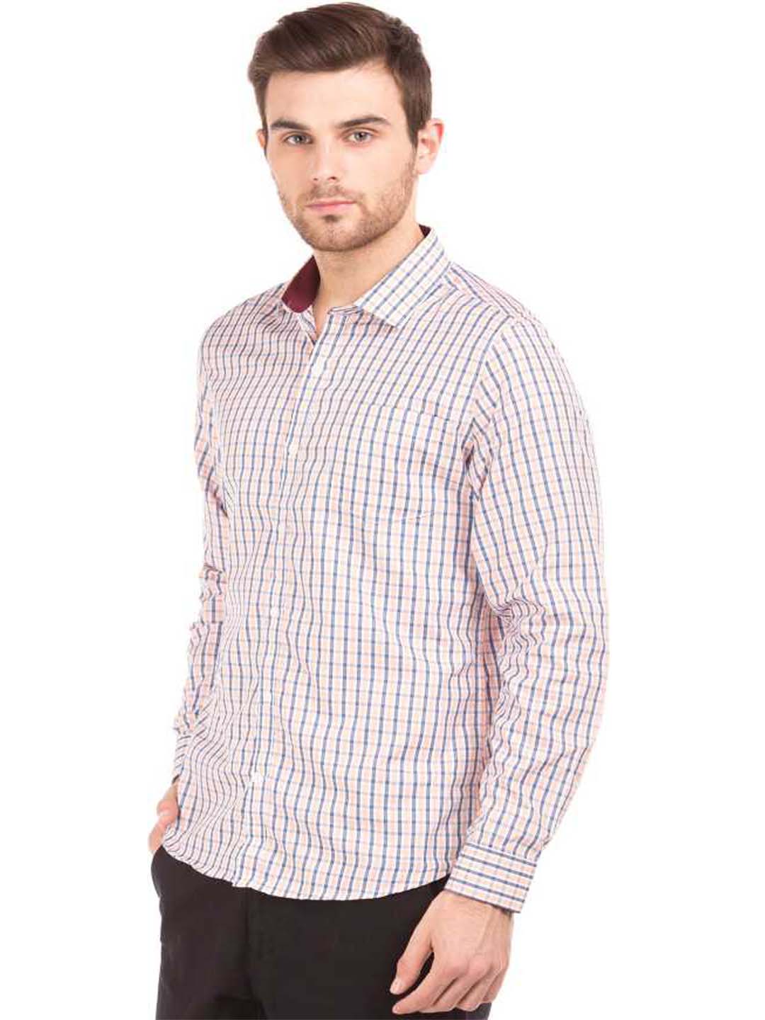 Men Slim Fit Checkered Casual Shirt