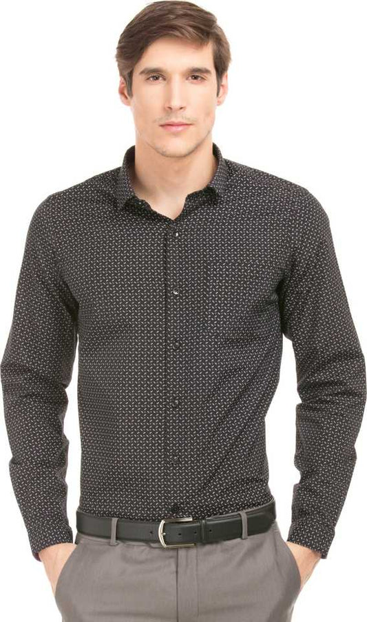 Men Slim Fit Printed Cut Away Shirt