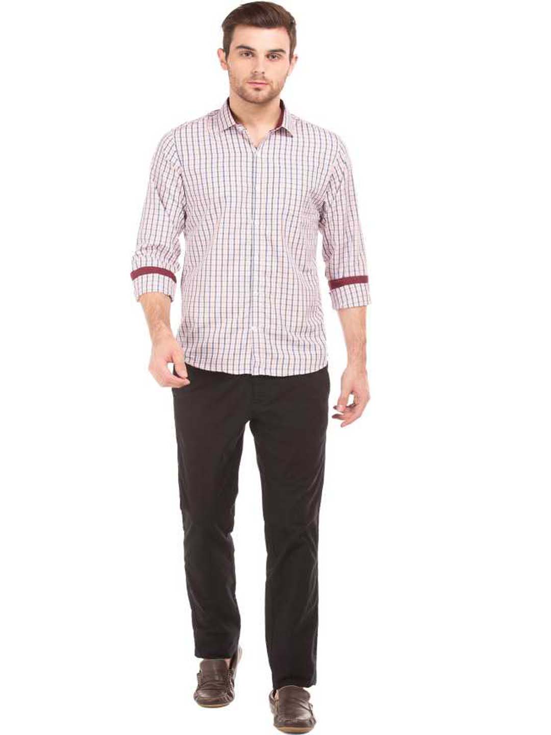 Men Slim Fit Checkered Casual Shirt