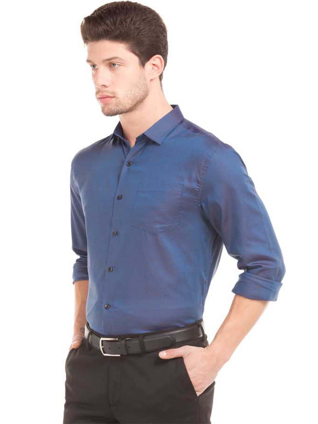 Men Regular Fit Solid Formal Shirt