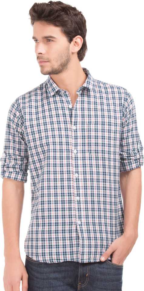 Men Regular Fit Checkered Casual Shirt