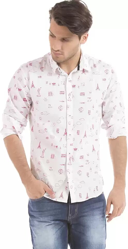 Men Slim Fit Printed Casual Shirt