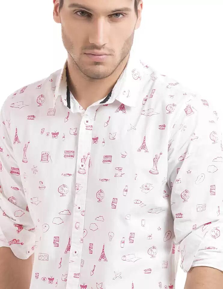 Men Slim Fit Printed Casual Shirt