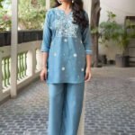 Sky Blue Fancy Designer Co-ord Set