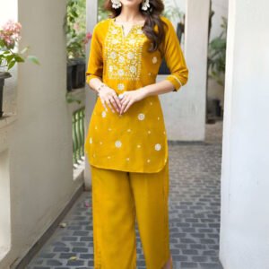 Mustard Fancy Designer Co-ord Set