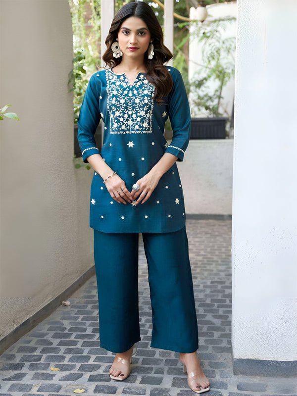 Indigo Blue Fancy Designer Co-ord Set